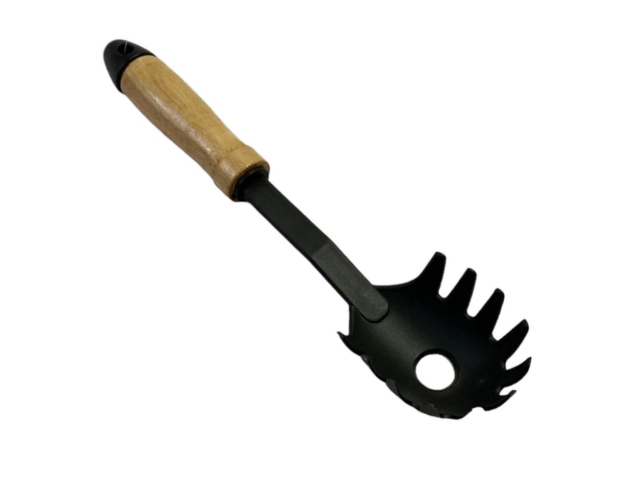 Cuchara pasta nylon m/madera