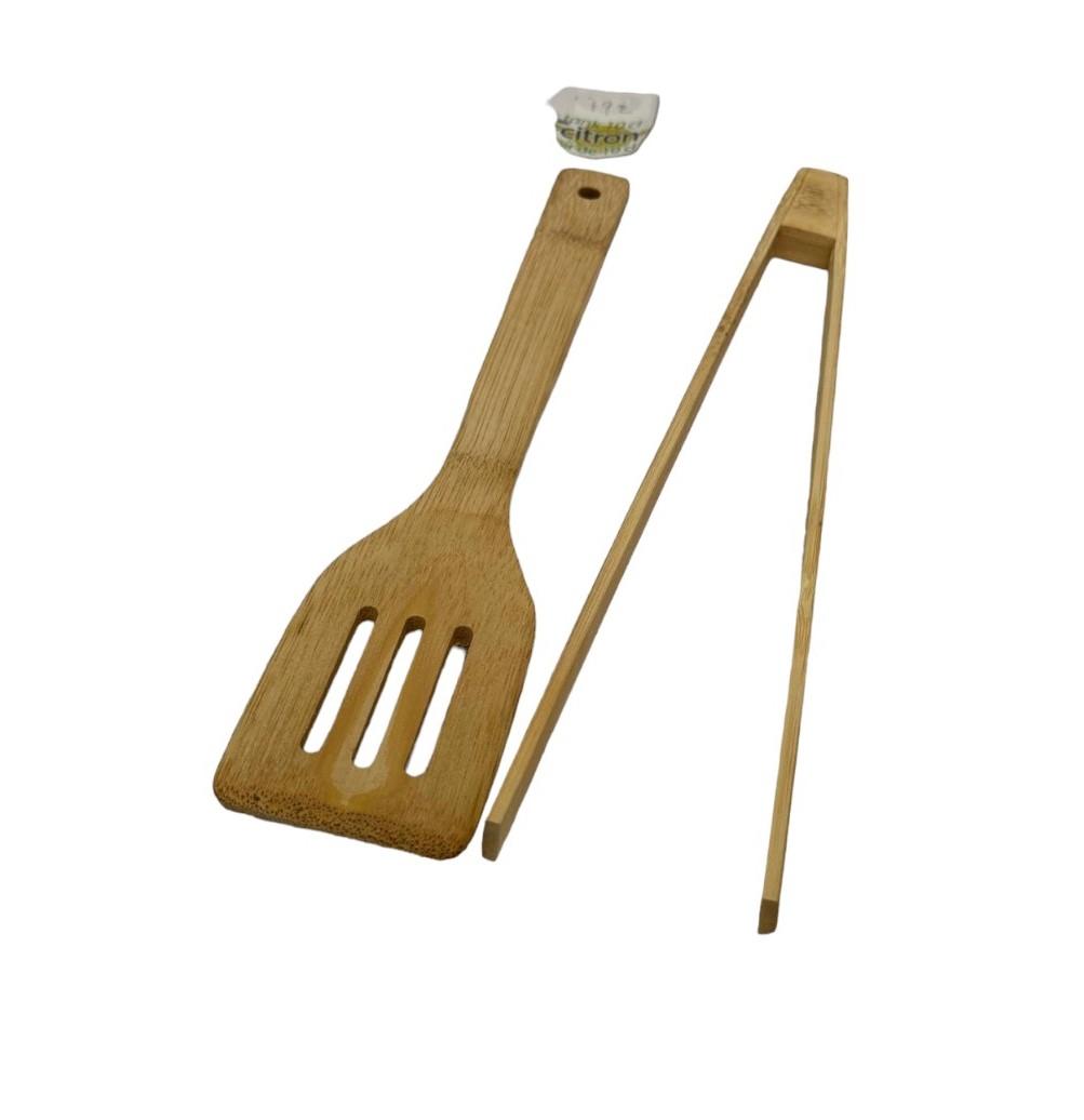 Set x2 bambu blister espatula y pinza
