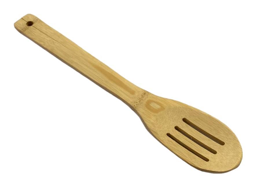 Cuchara calada de bambu 30cm