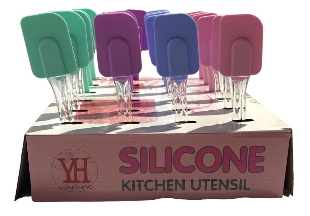 Espatula silicona chica en caja exhibidora