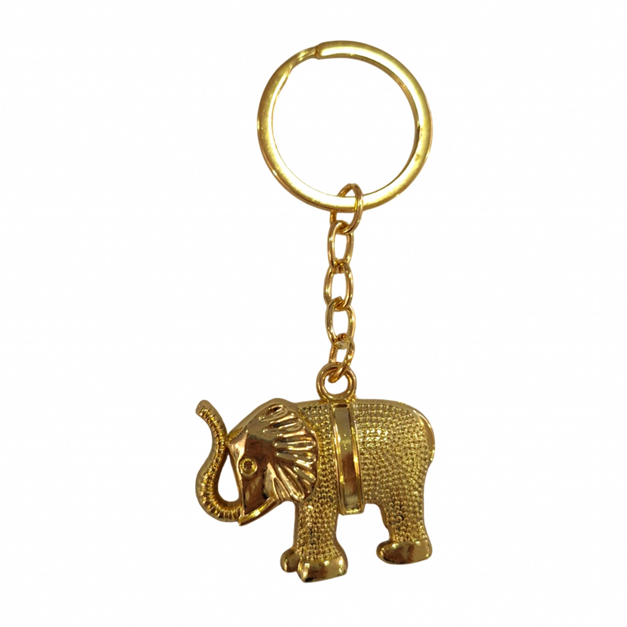 LLAVERO ELEFANTE DORADO X 1