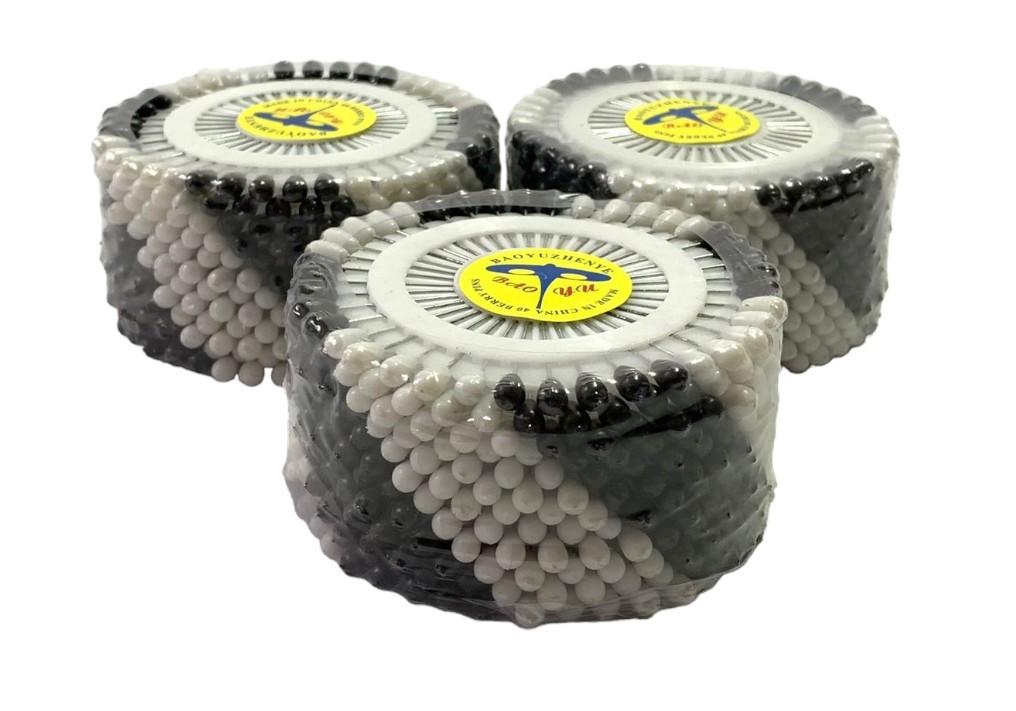 Pack x12 ruedas de alfileres b y n