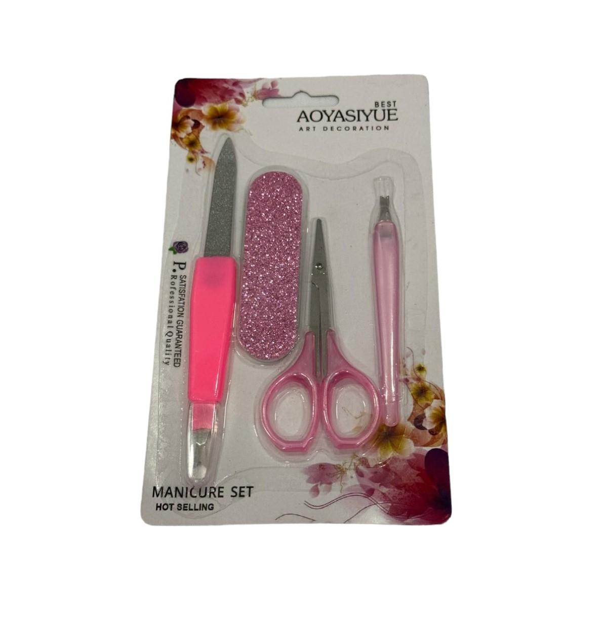 Set manicure x4 piezas en blister
