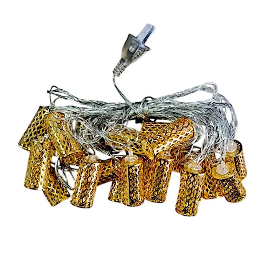Luz deco cilindro color fria c/adorno calido 20L x5MT en caja c/enchufe