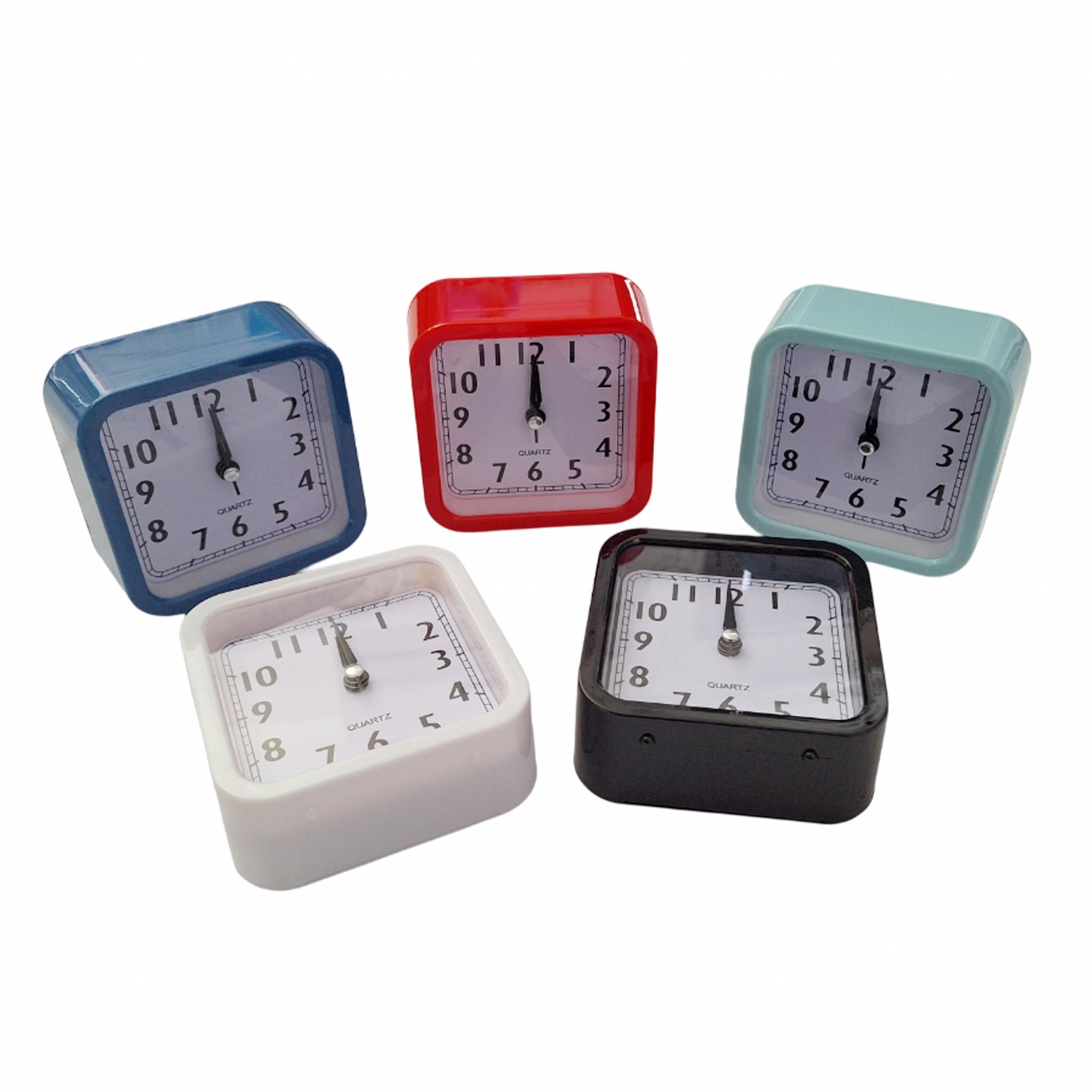 RELOJ DESPERTADADOR CUADRADO 10CM