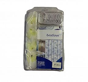 Cortina de ducha + esponja de baño