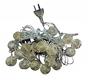 Luz deco bolita calida c/adorno frio c/manchas 20 luces x5MT en caja c/enchufe