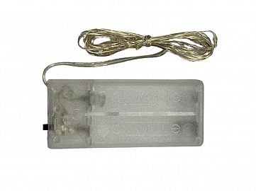 Luz alambre 20 luces x2MT a pila en bolsa verde