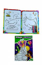 LIBRO P/COLOREAR 12 MOD C/LAPICES