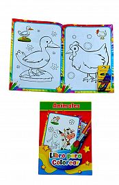 LIBRO P/COLOREAR 12 MOD C/CRAYONES